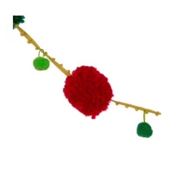 Glitzhome Multi Color Pompom pom pom Garland - Picture 3 of 4